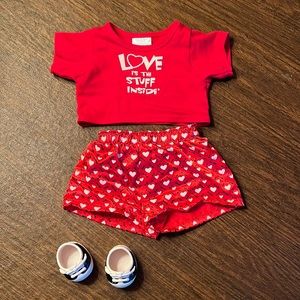 BUILD A BEAR VALENTINES OUTFIT